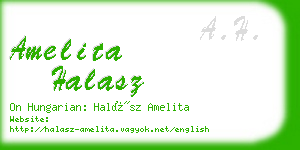 amelita halasz business card